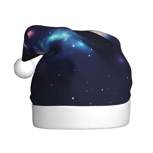 Universe Galaxy Space Weihnachtsmannmütze, Weihnachtsmütze, Weihnachtsmütze, Weihnachtsmütze, Strickmütze, Kappe für Erwachsene, Damen und Herren von HFDERW