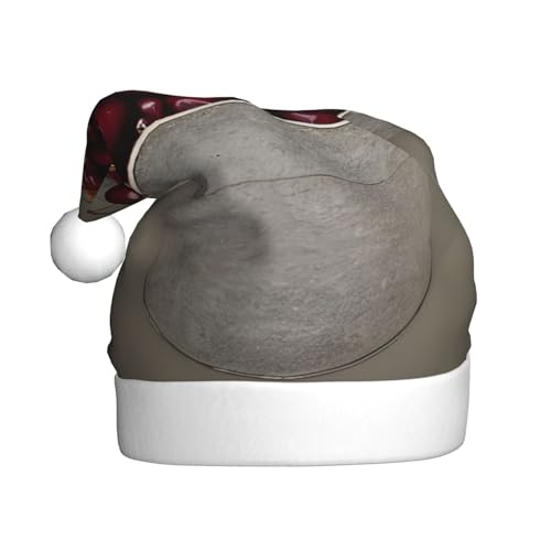 Weihnachtsmütze, Motiv: Eimer mit Kirschen, Weihnachtsmütze, Weihnachtsmütze, Strickmütze, Mütze für Erwachsene, Damen und Herren von HFDERW