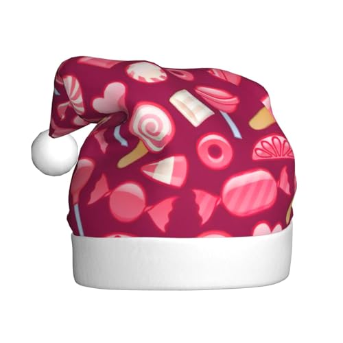 Weihnachtsmütze, Weihnachtsmannmütze, Strickmütze, für Erwachsene, Damen und Herren, Rosa Weihnachtsmütze, Weihnachtsmannmütze, Strickmütze, für Erwachsene, Damen und Herren, Rosa von HFDERW