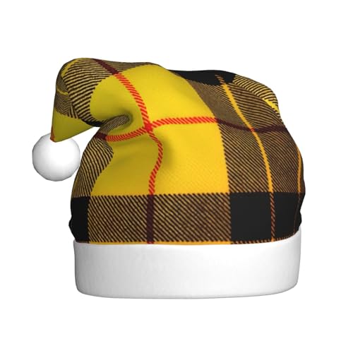 Weihnachtsmütze, Weihnachtsmannmütze, Weihnachtsmannmütze, Strickmütze, Strickmütze für Erwachsene, Damen und Herren, Gelb / Grau / Schwarz von HFDERW