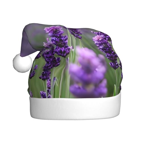 Weihnachtsmütze, lilafarbene Blumen, Weihnachtsmannmütze, Weihnachtsmütze, Strickmütze, Mütze für Erwachsene, Damen und Herren, Violett Weihnachtsmütze, lilafarbene Blumen, Weihnachtsmannmütze, Weihnachtsmütze, Strickmütze, Mütze für Erwachsene, Damen und Herren, Violett von HFDERW