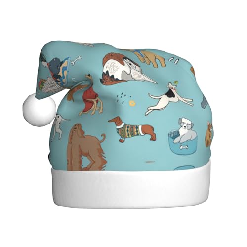 Weihnachtsmütze für Hunde, Weihnachtsmannmütze, Weihnachtsmütze, Strickmütze, Mütze für Erwachsene, Damen und Herren Weihnachtsmütze für Hunde, Weihnachtsmannmütze, Weihnachtsmütze, Strickmütze, Mütze für Erwachsene, Damen und Herren von HFDERW