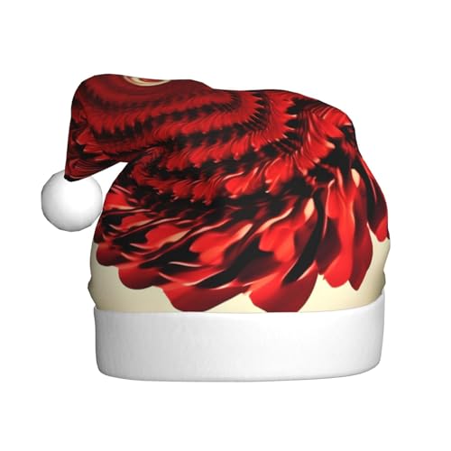 Weihnachtsmütze mit Blumen-Vortex, Spirale, Weihnachtsmütze, Weihnachtsmütze, Strickmütze, Mütze für Erwachsene, Damen und Herren von HFDERW