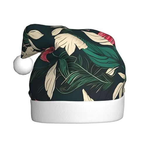 Weihnachtsmütze mit Blumenblättern, Weihnachtsmannmütze, Weihnachtsmütze, Strickmütze, Mütze für Erwachsene, Damen und Herren Weihnachtsmütze mit Blumenblättern, Weihnachtsmannmütze, Weihnachtsmütze, Strickmütze, Mütze für Erwachsene, Damen und Herren von HFDERW