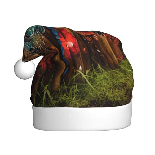 Weihnachtsmütze mit Libellenzaun, Weihnachtsmütze, Weihnachtsmütze, Strickmütze, Mütze für Erwachsene, Damen und Herren von HFDERW