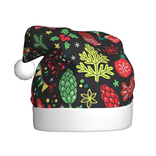 Weihnachtsmütze mit Weihnachtsbaum, Weihnachtsmannmütze, Weihnachtsmütze, Strickmütze für Erwachsene, Damen und Herren von HFDERW