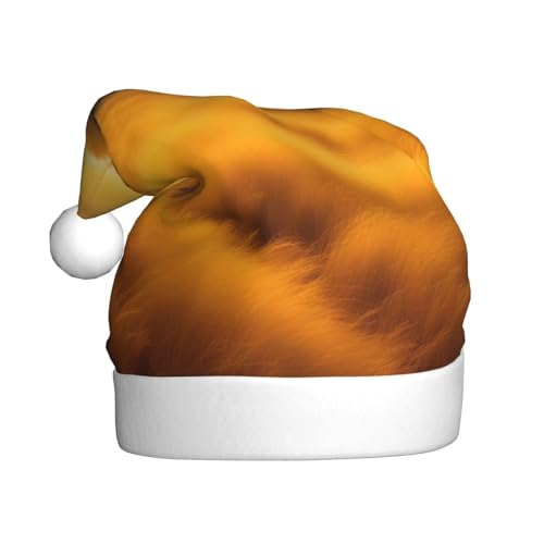 Weihnachtsmütze mit goldenem Gras und Landschaften, Weihnachtsmannmütze, Weihnachtsmütze, Strickmütze, Mütze für Erwachsene, Damen und Herren von HFDERW