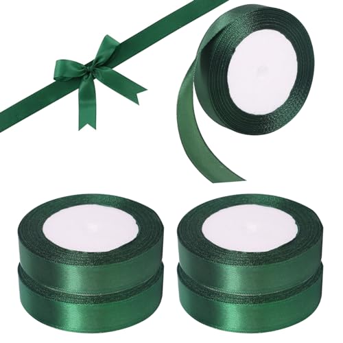 88m X 20mm Satinband Grün Geschenkband Weihnachten Schleifenband zum Verpacken Seidenband Dekoband Ribbon für Taufe Geburtstag Deko Geschenkverpackung von HFDONGL