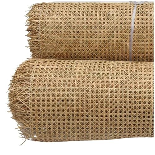 HFGDRH Natürliches Rattanband,PE Rattan Gurtband 40/45CM natürliche Rattan Gurtband Rolle Cane Gurtband Stuhl Tisch Wand Dekor Möbel Material(B,45cm x 1 Meter) von HFGDRH