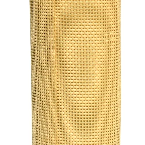 HFGDRH Natürliches Rattanband,PE Rattan Gurtband 40-45 cm Breite PE-Kunststoff Kariertes Rattan-Gurtband Rolle Rohrgeflecht Blatt for Stuhl Tisch Schrank Möbel Reparaturmaterial(Yellow,45x80cm) von HFGDRH