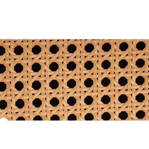 HFGDRH Natürliches Rattanband,PE Rattan Gurtband Gelb Kaffee Primäre Farbe Vinyl Cane Gurtband Wicker Grid Rattan Rolle Weben Material for Stuhl Schrank Möbel Dekor Heißer(Brown,50x50cm) von HFGDRH