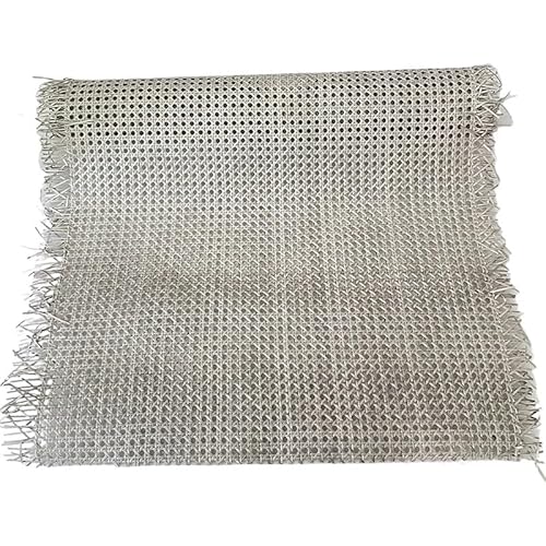 HFGDRH Natürliches Rattanband,PE Rattan Gurtband Kunststoff Rattan Cane Gurtband Rolle Wicker Blatt Outdoor Stuhl Tisch Möbel Reparatur Material(Grey White Color,45x40cm) von HFGDRH