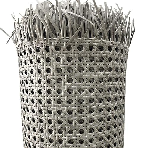 HFGDRH Natürliches Rattanband,PE Rattan Gurtband Kunststoff Rattan Rohr Stuhl Tisch Möbel Reparatur Material Gurtband Rolle Wicker(Grey White 40cm,Length 100cm) von HFGDRH