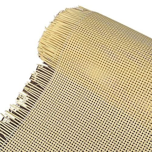 HFGDRH Natürliches Rattanband,PE Rattan Gurtband Kunststoff kariert Rattan Korbweide Rohr Gurtband Rolle Möbel Stuhl Tisch Reparatur Material Schuhe Buch Schrank Tür Dekor(Yellow,40x30cm) von HFGDRH