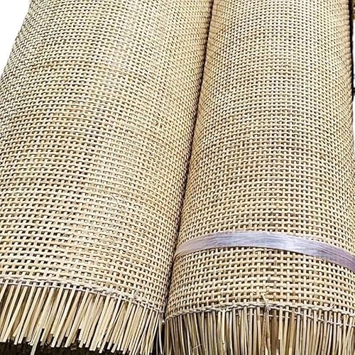 HFGDRH Natürliches Rattanband,PE Rattan Gurtband Natürliches Rattanrohr-Gurtband, Rollenmaterial for Möbeldekoration, Hohlgitter-Webmatte, Stuhl, Schrankreparatur(Original 45CM Width,Length 50CM) von HFGDRH