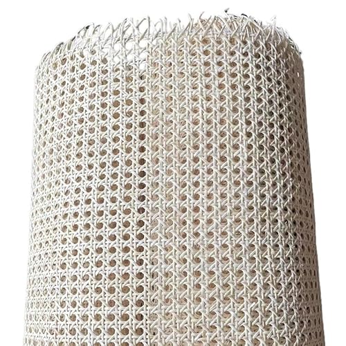 HFGDRH Natürliches Rattanband,PE Rattan Gurtband Rattan Wicker Cane Gurtband Rolle Möbel Stuhl Tisch Reparatur Material Schrank Tür Decke Wand Dekor(Bleached,20x20cm) von HFGDRH