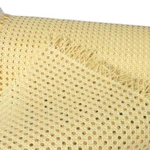 HFGDRH Natürliches Rattanband,PE Rattan Gurtband Vinyl Weave Rattan Wicker Cane Gurtband Rolle Möbel Stuhl Tisch Reparatur Material Schrank Tür Decke Wand Dekor heiß(Yellow,45x50 cm) von HFGDRH