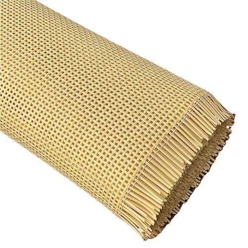 Natürliches Rattanband,PE Rattan Gurtband Kunststoff kariert Weben künstliche Rattan Gurtband Rolle Rohr Möbel Stuhl Tisch Schuh Schrank Bücherregal machen Reparatur Materialien(Yellow,55x50cm) von HFGDRH