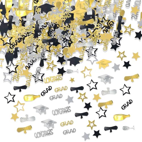 2025 Abschlusskonfetti, schwarz-goldfarben, silberfarben, Konfetti, Abschlussfeier, Dekoration, Tischdekoration, Abschlussfeier, Party-Dekorationen für Abschlussball, Partyzubehör, Zuhause, Uni 2025 Abschlusskonfetti, schwarz-goldfarben, silberfarben, Konfetti, Abschlussfeier, Dekoration, Tischdekoration, Abschlussfeier, Party-Dekorationen für Abschlussball, Partyzubehör, Zuhause, Uni von HFMYGS