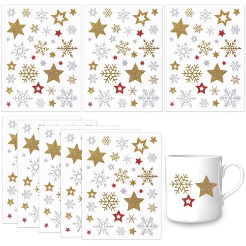 256 Stück Aufkleber Sterne, Sterne Aufkleber, Weihnachtsaufkleber, Glitzer Sticker Stern Schneeflocken Aufkleber Etiketten, Gold Selbstklebend, Weihnachtsdeko Kinder, für Geschenke, Weihnachtskarten 256 Stück Aufkleber Sterne, Sterne Aufkleber, Weihnachtsaufkleber, Glitzer Sticker Stern Schneeflocken Aufkleber Etiketten, Gold Selbstklebend, Weihnachtsdeko Kinder, für Geschenke, Weihnachtskarten von HFMYGS