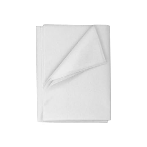 Bügelvlies Weiß Aufbügelbarer Einlagestoff, Leichtes Gewicht Einseitig Vlies Vliesstoff für Bügelfalten, Nähhandwerk, Verstärkte Bekleidung (200 x 100 cm) von HFMYGS