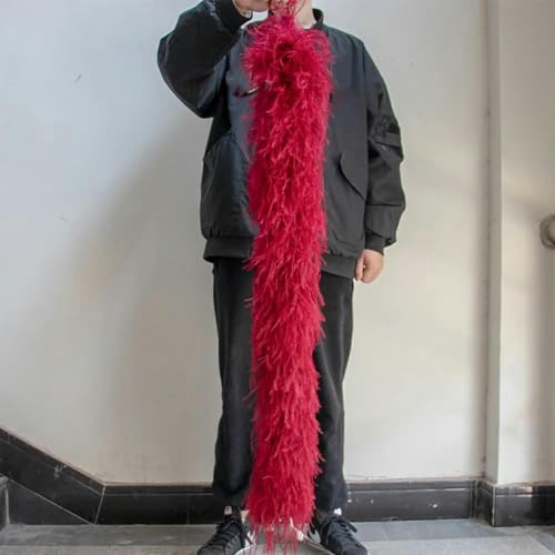HFNCE 1–20-fädig, dicke, wunderschöne Straußenfedern-Boa, 2 Meter, flauschiger Straußenfederschal für Hochzeitsfeier, Kleidung, Dekoration, Federschal, Weinrot, 3-fäd HFNCE 1–20-fädig, dicke, wunderschöne Straußenfedern-Boa, 2 Meter, flauschiger Straußenfederschal für Hochzeitsfeier, Kleidung, Dekoration, Federschal, Weinrot, 3-fäd von HFNCE