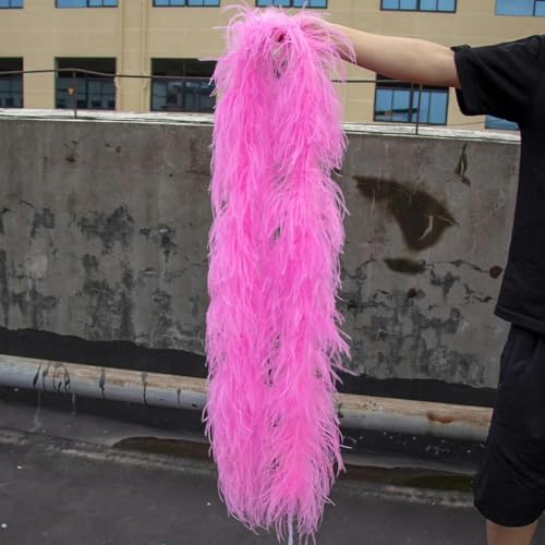 HFNCE 1–20-fädig, dicke, wunderschöne Straußenfedern-Boa, 2 Meter, flauschiger Straußenfederschal für Hochzeitsfeier, Kleidung, Dekoration, Federschal, rosa, 6-fädig, HFNCE 1–20-fädig, dicke, wunderschöne Straußenfedern-Boa, 2 Meter, flauschiger Straußenfederschal für Hochzeitsfeier, Kleidung, Dekoration, Federschal, rosa, 6-fädig, von HFNCE