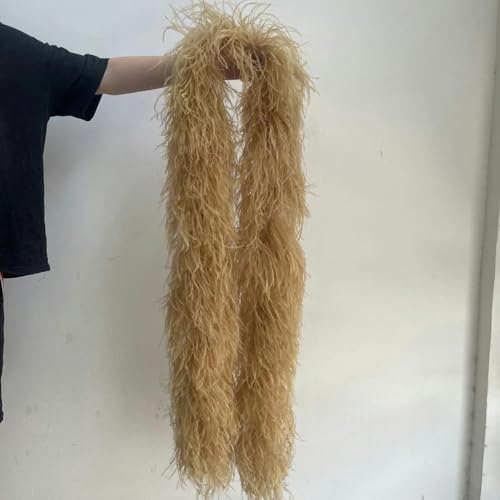 HFNCE 1–20-lagig, dicke, wunderschöne Straußenfedern-Boa, 2 Meter, flauschiger Straußenfederschal für Hochzeitsfeier, Kleidung, Dekoration, Federschal, Kamel, 3-lagig HFNCE 1–20-lagig, dicke, wunderschöne Straußenfedern-Boa, 2 Meter, flauschiger Straußenfederschal für Hochzeitsfeier, Kleidung, Dekoration, Federschal, Kamel, 3-lagig von HFNCE