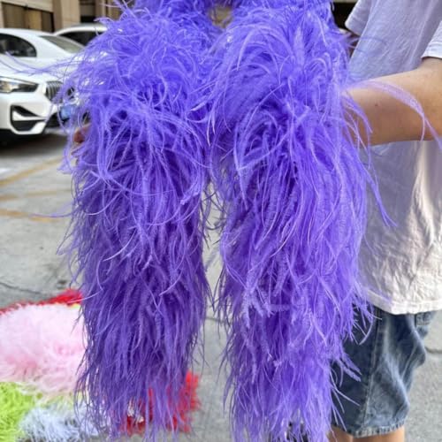 HFNCE 2 m natürliche Straußenfederbesatz-Boa zum Basteln, für Hochzeiten, Karneval, Partys, Kleidung, Dekoration, Federn, Schal, 6/10/15/30-fädig, lila, 2 m, 6-fädig HFNCE 2 m natürliche Straußenfederbesatz-Boa zum Basteln, für Hochzeiten, Karneval, Partys, Kleidung, Dekoration, Federn, Schal, 6/10/15/30-fädig, lila, 2 m, 6-fädig von HFNCE