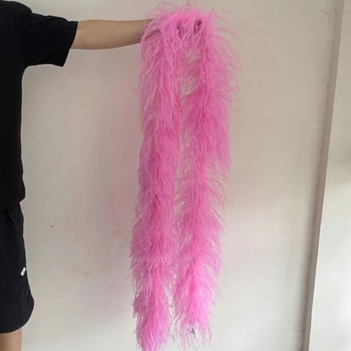 HFNCE 2 m natürliche Straußenfederbesatz-Boa zum Basteln, für Hochzeiten, Karneval, Partys, Kleidung, Dekoration, Federn, Schal, 6/10/15/30-fädig, rosa, 2 m, 10-fädig HFNCE 2 m natürliche Straußenfederbesatz-Boa zum Basteln, für Hochzeiten, Karneval, Partys, Kleidung, Dekoration, Federn, Schal, 6/10/15/30-fädig, rosa, 2 m, 10-fädig von HFNCE
