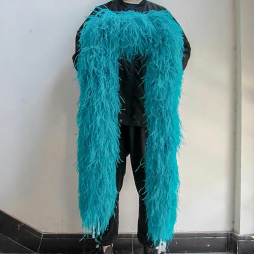 HFNCE 2 m natürliche Straußenfederbesatz-Boa zum Basteln, für Hochzeiten, Karneval, Partys, Kleidung, Dekoration, Federn, Schal, 6/10/15/30-fädig-Porenblau-2 m, 10-fäd HFNCE 2 m natürliche Straußenfederbesatz-Boa zum Basteln, für Hochzeiten, Karneval, Partys, Kleidung, Dekoration, Federn, Schal, 6/10/15/30-fädig-Porenblau-2 m, 10-fäd von HFNCE