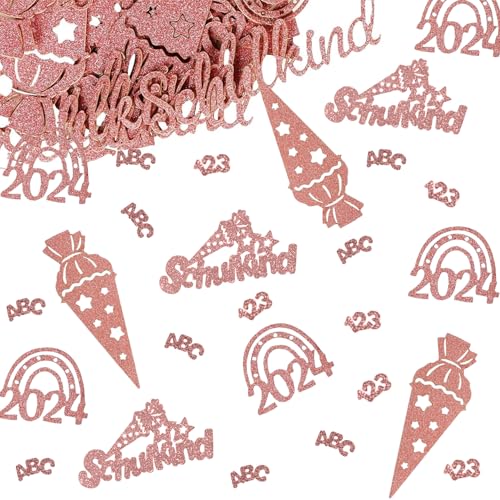 50 Stück Einschulung Mädchen Schulanfang Deko Schulkind 2024, Deko Einschulung Mädchen Schulkind Konfetti Glitzer Rosegold, Streudeko Einschulung Für Schuleinführung, Schulanfang, Einschulung Mädchen 50 Stück Einschulung Mädchen Schulanfang Deko Schulkind 2024, Deko Einschulung Mädchen Schulkind Konfetti Glitzer Rosegold, Streudeko Einschulung Für Schuleinführung, Schulanfang, Einschulung Mädchen von HFVZCB