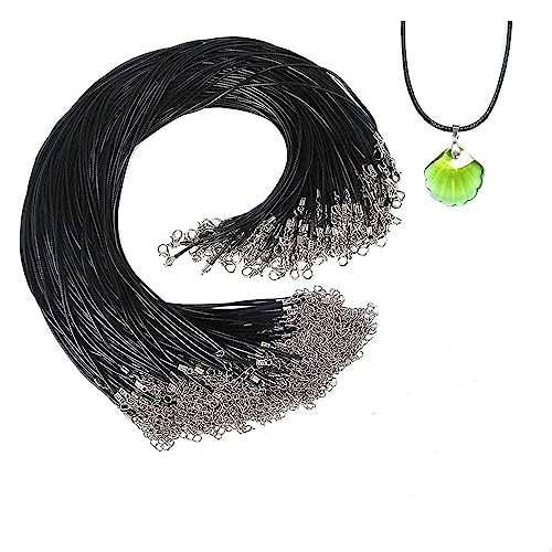 50 Stück 2mm Baumwollkordel mit Karabinerverschluss,Halskette Seil, Gewachste Halskette, für Schmuckherstellung Anhänger Halskette Schwarz 50 Stück 2mm Baumwollkordel mit Karabinerverschluss,Halskette Seil, Gewachste Halskette, für Schmuckherstellung Anhänger Halskette Schwarz von HFYMXNB