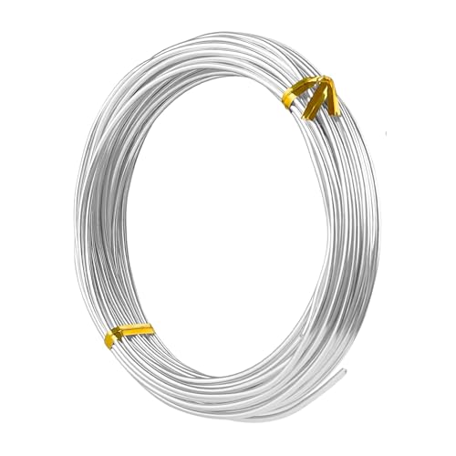 Aluminium Basteldraht,2mm×10m, Aluminiumdraht Silberner, Schmuckdraht, Draht zum Basteln, Weicher & Biegsamer Draht, Draht für Schmuck, Dekoteile, DIY-Skulpturen, Kranzherstellung Aluminium Basteldraht,2mm×10m, Aluminiumdraht Silberner, Schmuckdraht, Draht zum Basteln, Weicher & Biegsamer Draht, Draht für Schmuck, Dekoteile, DIY-Skulpturen, Kranzherstellung von HFYMXNB