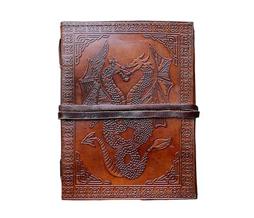 Jaald 18 cm Notizblock Notizen Handgemacht Tagebuch Kleine Reisen Notizbuch Skizzenbuch Geschenk Album met Drachen geprägt Lederbezug Antik meSchnurverschluss Jaald 18 cm Notizblock Notizen Handgemacht Tagebuch Kleine Reisen Notizbuch Skizzenbuch Geschenk Album met Drachen geprägt Lederbezug Antik meSchnurverschluss von HG-LTHR