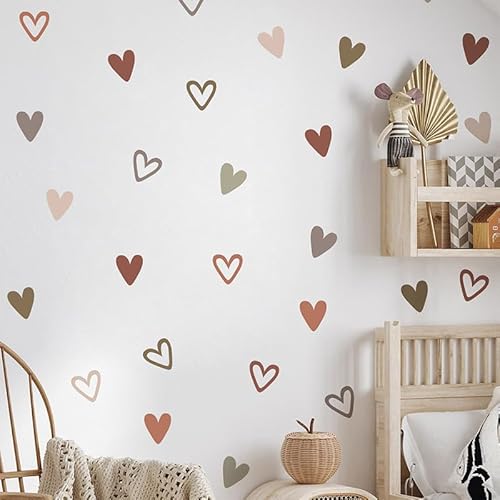 HGDESIGN® Wandtattoo Wandaufkleber Wandsticker Blumen Herz Baum Wanddeko für Kinderzimmer Babyzimmer Kind Baby Junge Mädchen (B) von HGDESIGN