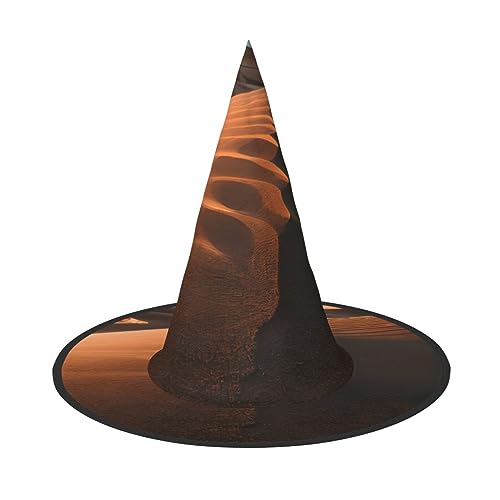 2 Stück Sanddünen Halloween Hexenhut für Frauen breite Krempe Faltbare Spitze Kappe für Halloween Party von HGFVY