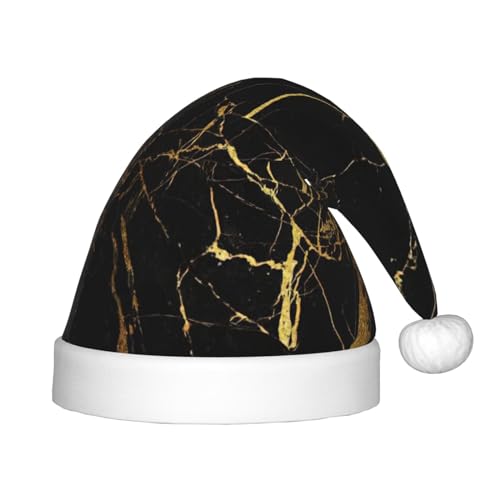 3D-Weihnachtsmannmütze, stilvolle Goldmarmorierung, 1 Stück, Plüsch-Weihnachtsmannmütze, bequeme Weihnachtsmütze für Weihnachten, Partygeschenke, passend für Jugendliche 3D-Weihnachtsmannmütze, stilvolle Goldmarmorierung, 1 Stück, Plüsch-Weihnachtsmannmütze, bequeme Weihnachtsmütze für Weihnachten, Partygeschenke, passend für Jugendliche von HGFVY