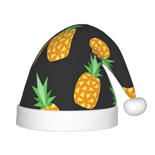 Ananas, Plüsch-Weihnachtsmannmütze, bequeme Weihnachtsmütze für Weihnachten, Party, Gastgeschenke, passend für Jugendliche, 1 Packung Ananas, Plüsch-Weihnachtsmannmütze, bequeme Weihnachtsmütze für Weihnachten, Party, Gastgeschenke, passend für Jugendliche, 1 Packung von HGFVY