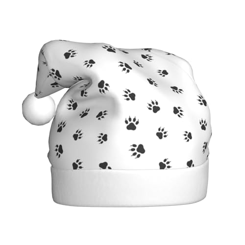 Bärentatze, Plüsch-Weihnachtsmannmütze, bequeme Weihnachtsmütze für Weihnachten, Partygeschenke, passend für Erwachsene, 1 Stück von HGFVY