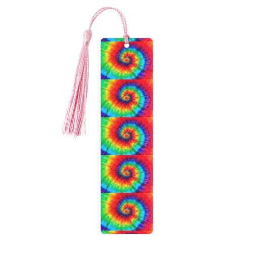 Batik-Lesezeichen im Hippie-Stil, 5 Stück, niedliche Lesezeichen, Etiketten-Ornament für Dekoration, Handwerk, Dekorationen zum Lesen von HGFVY