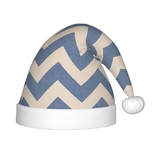 Blau-beige gestreifte Plüsch-Weihnachtsmannmütze, bequeme Weihnachtsmütze für Weihnachten, Partygeschenke, passend für Jugendliche Blau-beige gestreifte Plüsch-Weihnachtsmannmütze, bequeme Weihnachtsmütze für Weihnachten, Partygeschenke, passend für Jugendliche von HGFVY