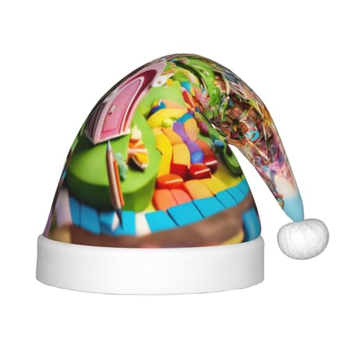 Candy Land Plüsch-Weihnachtsmannmütze, bequeme Weihnachtsmütze für Weihnachten, Partygeschenke, passend für Jugendliche Candy Land Plüsch-Weihnachtsmannmütze, bequeme Weihnachtsmütze für Weihnachten, Partygeschenke, passend für Jugendliche von HGFVY