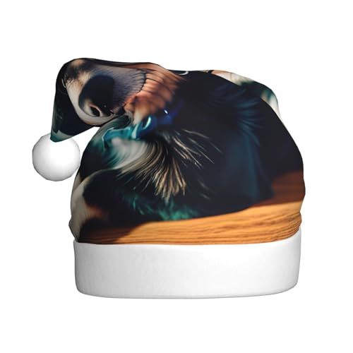 Chihuahua-Hundebrille, Plüsch-Weihnachtsmannmütze, bequeme Weihnachtsmütze für Weihnachten, Partygeschenke, passend für Erwachsene Chihuahua-Hundebrille, Plüsch-Weihnachtsmannmütze, bequeme Weihnachtsmütze für Weihnachten, Partygeschenke, passend für Erwachsene von HGFVY