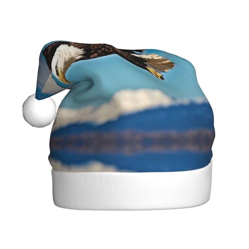 Flying Eagle Plüsch-Weihnachtsmannmütze, bequeme Weihnachtsmütze für Weihnachten, Partygeschenke, passend für Erwachsene, 1 Stück von HGFVY