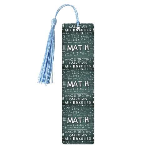 Formulas Shapes Theory Mathematik-Druck, Holz-Lesezeichen, niedliche Lesezeichen, Etikett, Ornament für Dekoration, Handwerk, Dekorationen zum Lesen, 5 Stück von HGFVY