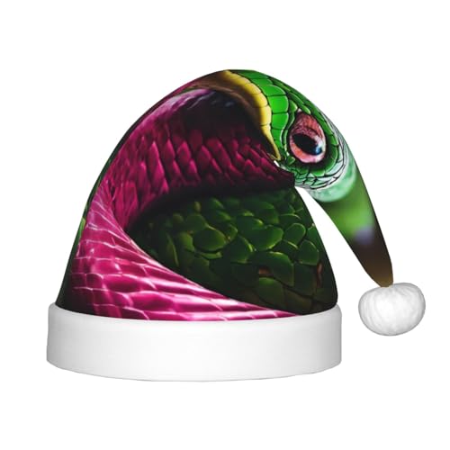 Grüne Schlange, Plüsch-Weihnachtsmannmütze, bequeme Weihnachtsmütze für Weihnachten, Partygeschenke, passend für Jugendliche Grüne Schlange, Plüsch-Weihnachtsmannmütze, bequeme Weihnachtsmütze für Weihnachten, Partygeschenke, passend für Jugendliche von HGFVY