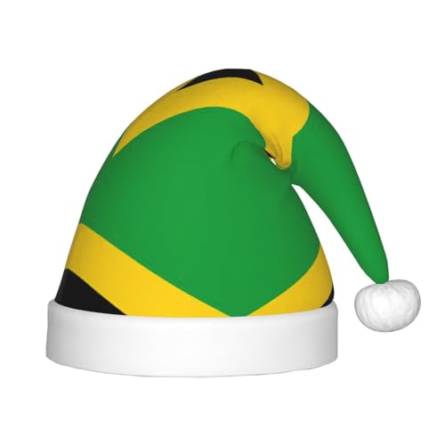 Jamaika-Flagge, Plüsch-Weihnachtsmannmütze, bequeme Weihnachtsmütze für Weihnachten, Partygeschenke, passend für Jugendliche Jamaika-Flagge, Plüsch-Weihnachtsmannmütze, bequeme Weihnachtsmütze für Weihnachten, Partygeschenke, passend für Jugendliche von HGFVY