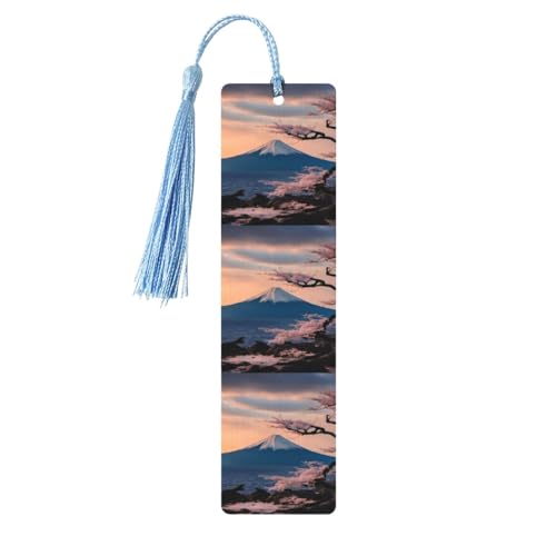 Japanisches Fuji-Landschaftsdruck-Lesezeichen, niedliche Lesezeichen, Etikett, Ornament für Dekoration, Handwerk, Dekorationen zum Lesen, 5 Stück von HGFVY