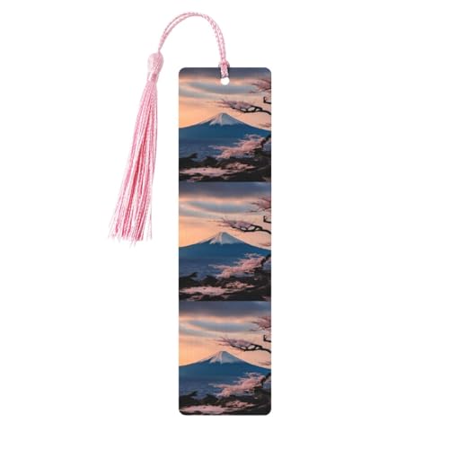 Japanisches Fuji-Landschaftsdruck-Lesezeichen, niedliche Lesezeichen, Etikett, Ornament für Dekoration, Handwerk, Dekorationen zum Lesen, 5 Stück von HGFVY